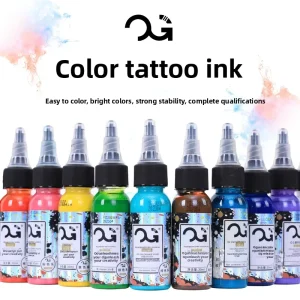 OG Colored Tattoo Ink Blue Green Brown Skin Tone 1 oz 30 ml