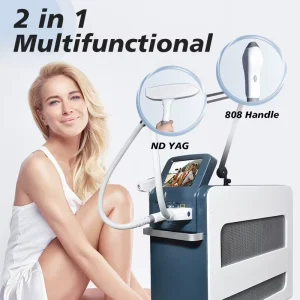 OME 2 in 1 Nd Yag Pico Laser Tattoo Removal Machine Professional Permanent 755 1064 808nm Ice Diode Laser Hair Removal Machine