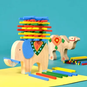 Odor Free Fine Processed Wood Camel Balance Building Blocks Montessori Kids Logical Thinking Development Gift Toy