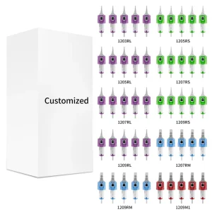 Oem 50Pcs Tattoo Cartridge Needles Mixed Size 3RL 5RL 7RL 9RL 5RS 7RS 9RS 7RM 9RM 9M1 Disposable Cartridge Needles Tattoo