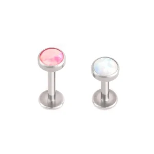 Opal Head ASTM F136 Titanium Body Piercing Jewelry