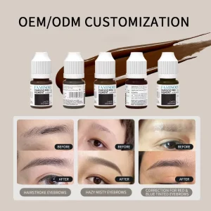 Organic Custom Permanent Makeup Pigment Ink for PMU Eyebrow Cruelty Free Vegan Private Label
