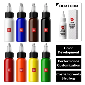 Organic Liquid 30ml Customizable Logo OEM Tattoo Ink Kit with 14 Basic Colors