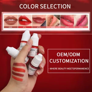 Organic Vegan Non-Toxic Permanent Makeup Ink & Pigment for Lip Eyebrow Tattoo Custom Private Label