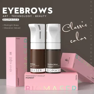 Original Biomaser PMU Powder Pigment Long Lasting Microblading Tattoo Ink for Professional Artists