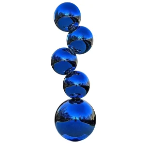 Outdoor Garden SS304 Blue Art Ball Sculpture Modern Luxury Wedding Home Decor Art Deco Customizable Design Floor Vase