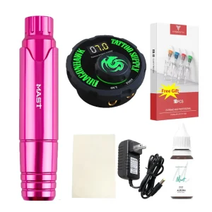 P10 Permanent Makeup Tattoo Machine Kit Power Supply with Free Gift Cartridge Needles 10psc
