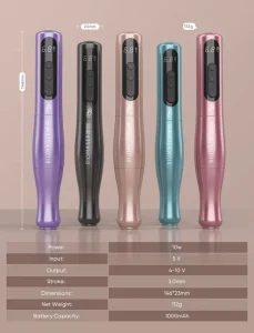 P90 Pro Wireless PMU Tattoo Pen Autoclavable Grip Digital OLED Display for Eyebrow Microblading Makeup