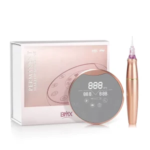 P90 Rose Gold Digital Permanent Makeup Machine Double Grip for Tattoo Nano Needles and Tattoo Universal Cartridges