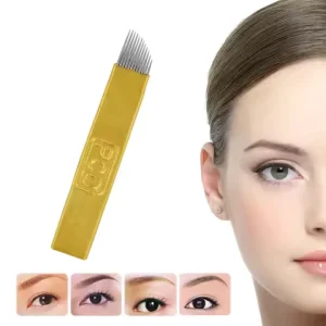 PCD Microblading Blades Yellow Needles Special Needle for Hand Embroidery Cartridge Needles Tattoo