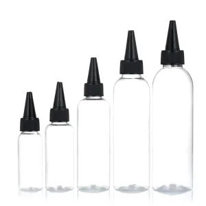 PET Bottle With Twist Top Lip 10ml 15ml 30ml 50ml 60ml 100ml 120ml 180ml 500ml 1000ml Twist Bottles for Tattoo Ink
