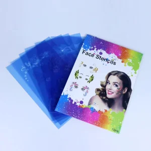 PET Non Adhesive Body Art Face Paint Glitter Tattoo Stencil for Drawing