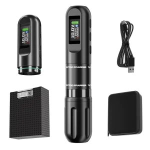 PFARRER 3.5mm/4.0mm Stroke Straight Drive Bar Professional Wireless Tattoo Pen Gun Machine for Body Art