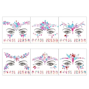 PH1267 Face Jewels Tattoo Sticker Glitter Body Gems Gypsy Festival Adornment Party Face Decoration Tattoo Beauty Makeup Tools