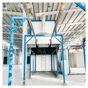 PLC Control System Coating Production Line with Spray Painting Booth and Drying Oven