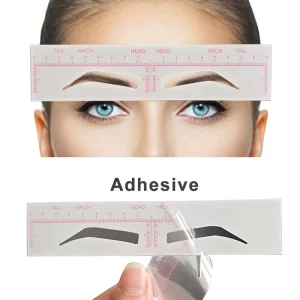 PMU 3 Shapes Airbrush Eyebrow Ruler Sticker Brow Shape Drawing Brow Makeup Mapping Guide Eyebrow Stencil Sticker