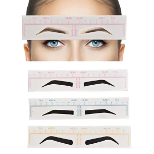 PMU 3 Shapes Airbrush Eyebrow Ruler Sticker Brow Shape Drawing Brow Makeup Mapping Guide Eyebrow Stencil Sticker