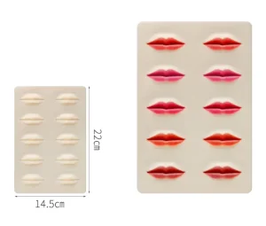 PMU 3D Lip Practice Skin Microblading Silicone Tattoo Training Tool 2.0mm Thickness Beginners Eyebrow Permanent Makeup Ravi