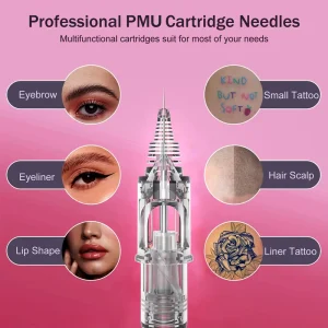 PMU Needles Medical Grade Stainless Steel 0.18mm-0.25mm Model P0401RL/AMZ-P0407RL Permanent Makeup Nano Hairstrokes Eyeliner
