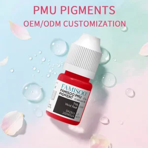 PMU Semi Permanent Vegan Organic Tattoo Ink for Lips Eyebrow & Eyeliner Microblading 5ml OEM