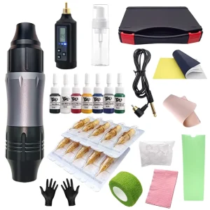PMU Supplies Microblading Kit Wireless Power Supply Tattoo Ink Soft Membrane Cartridges Needles Pen Set