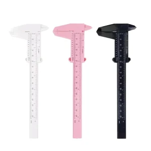 PMU Supplies for Microblading Eyebrows Brow Vernier Ruler Plastic Caliper White Pink Permanent Makeup Accessories
