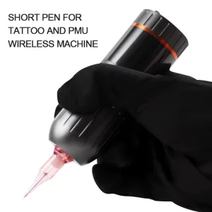 PMU Tattoo Pen Brushless Motor Rotary Tattoo Machine Wireless Battery Professional Permanent Short Tattoo Pen