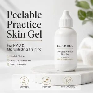 PMU Waterproof Disposable Flexible Soft Transparent Eco-Friendly Peel Practice Skin Gel Glue Custom Logo Permanent Makeup