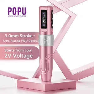 POPU Pink Mini Diva Voltage 2V Kick Start Semi Permanent Makeup SMP PMU Machine Wireless