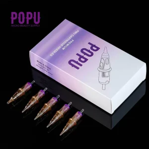 POPU Premium 1RL 3RL CE Certified Hair Stroke Nano Stroke SMP PMU Needles Tattoo Cartridge Needle