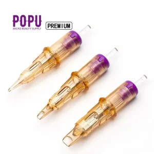 POPU Premium PMU Needle Long Taper PMU Tattoo Needles Cartridges Custom Permanent Makeup Needle