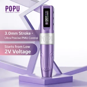 POPU Purple Mini Diva Voltage 2V Kick Start Permanent Makeup Machine SMP PMU Tattoo Machine Wireless