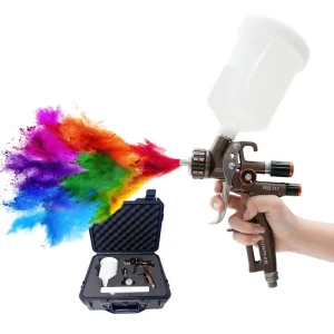 PORPHIS Air Spray Gun for Auto Refinishing PRD 717C 1.3mm Nozzle and 600mL Cup for High Gloss Clearcoat