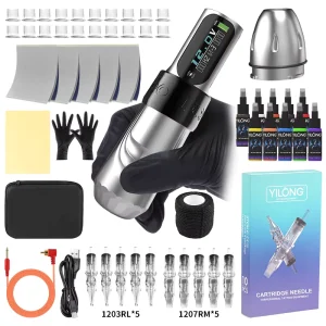 PRO-G Model Pen Wireless Professional Tattoo Kit Complete Set for Permanent Tattoos