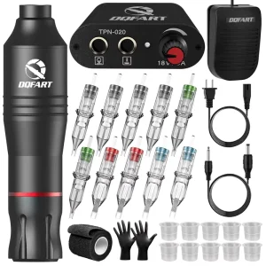 PTK-01 Tattoo Machine Kit for Beginners with DC Interface Robert Tattoo Pen Made in Zhejiang