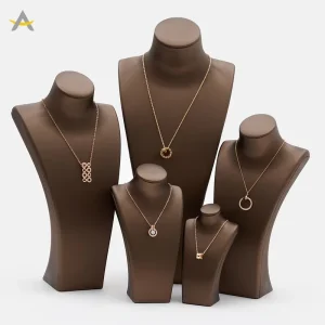 PU Jewellery Display Bust Stand Unique Tall Necklace Display Stand Mannequin For Necklace Window Display
