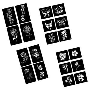 PVC Face Paint Stencil Tattoo Stencils Body Art Temporary Glitter Tattoo for Festivals and Events