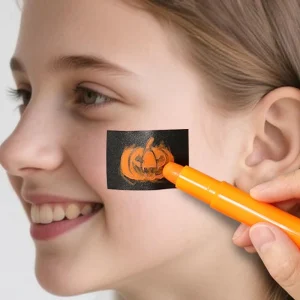 PVC Reusable Self-Adhesive Black Tattoo Sticker Stencils for Face and Body Paint, Airbrush Paint, Glitter