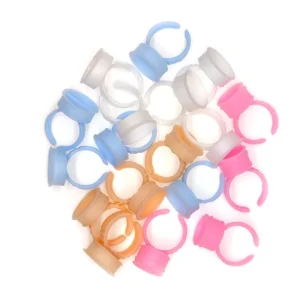 Pack Shape Silicone Blooming Blue Flower Microblading Tool Disposable Ringcup Holder Eyelash Extension Tattoo Glue Ink Cup Ring