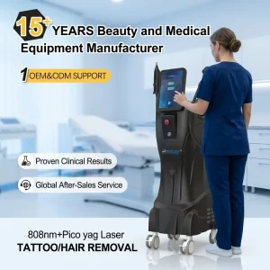 Painless Permanent 808nm Diode Laser Hair Removal Machine Nd Yag Laser Tattoo Removal Machine