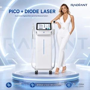 Painless TEC Cooling 810nm Diode Laser Pico Laser 2 in 1 Hair Removal Skin Rejuvenation Equipment