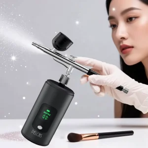 Paint Airbrush Kit Cordless Rechargeable Air Compressor Gun Spray for Nail Art Salon Makeup Barber Cake Decoration