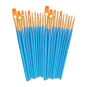 Paint Brushes Set 2 Pack 20 Pcs Round Pointed Tip Paintbrushes Nylon Hair Artist Acrylic Paint Brushes