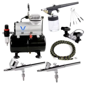 Painting Air Brush Gun Set Portable Mini Airbrush Kit with Compressor