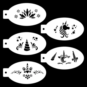Party Cosplay Face and Body Paint Templates Temporary Tattoo Stencils for Face and Body Art