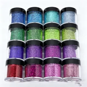 Party Decoration Small Jars Glitter Sample Metallic Glitter Powder Ultra Fine Glitter for Nail Craft Tumbler Festival Decoration