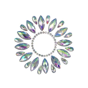 Party Makeup Body Art Eco Friendly Rhinestone Bead Crystal Face Stickers for Lady