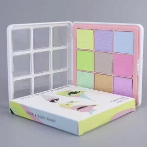 Pastel Face and Body Paint Palette 9 Colors Water Activated Glow in the Dark Eyeliner Palette