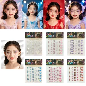 Pearl Water Diamond Butterfly Diamond Decorative Acrylic Facial Body Eye Makeup Stickers