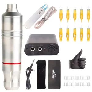 Pen Tattoo Machine Set Kit Professional China Suppliers Manufacturing Black Gold Gang 14 Generation Tattoo Machine Pen Kits